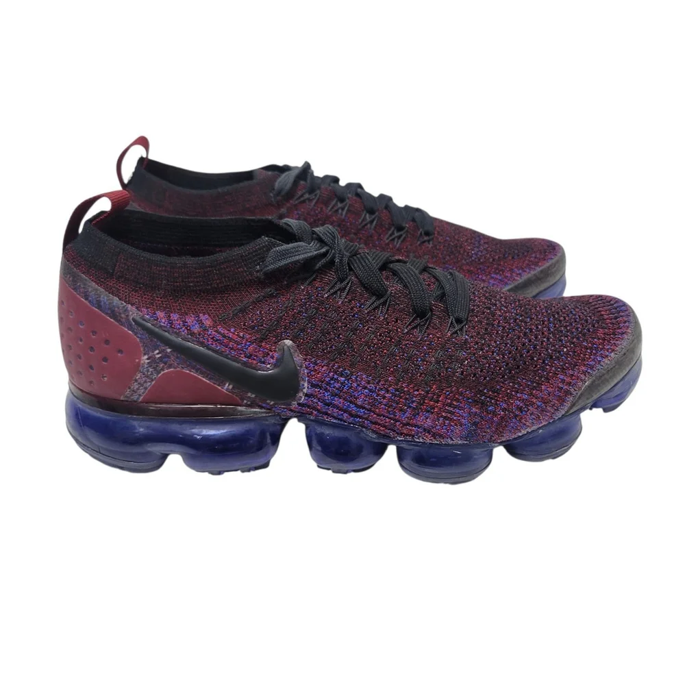 Nike ViporMax Burgundy Blue Black Women's Athletic Shoes Size 7.5